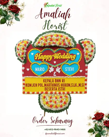 Papan Bunga Pernikahan Teladas